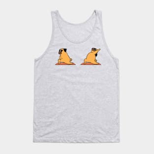 Pug Yoga Crescent Moon Tank Top